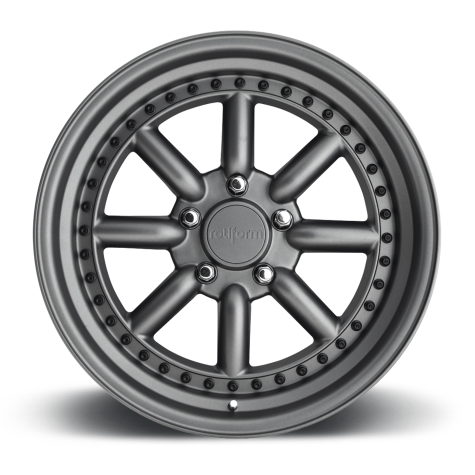 Rotiform MLW Forged Custom Matte Anthracite with Black Hardware Finish Wheels
