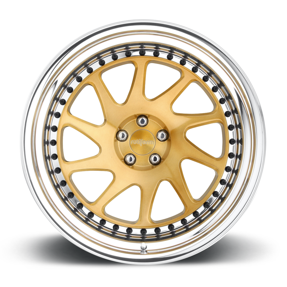 Rotiform OZT Forged Custom Brushed Monaco Copper Face with Polished Lip Finish Wheels
