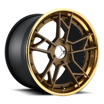 Rotiform SFO-T Forged Custom Matte Bronze with Polished Monaco Copper Lip Finish Wheels