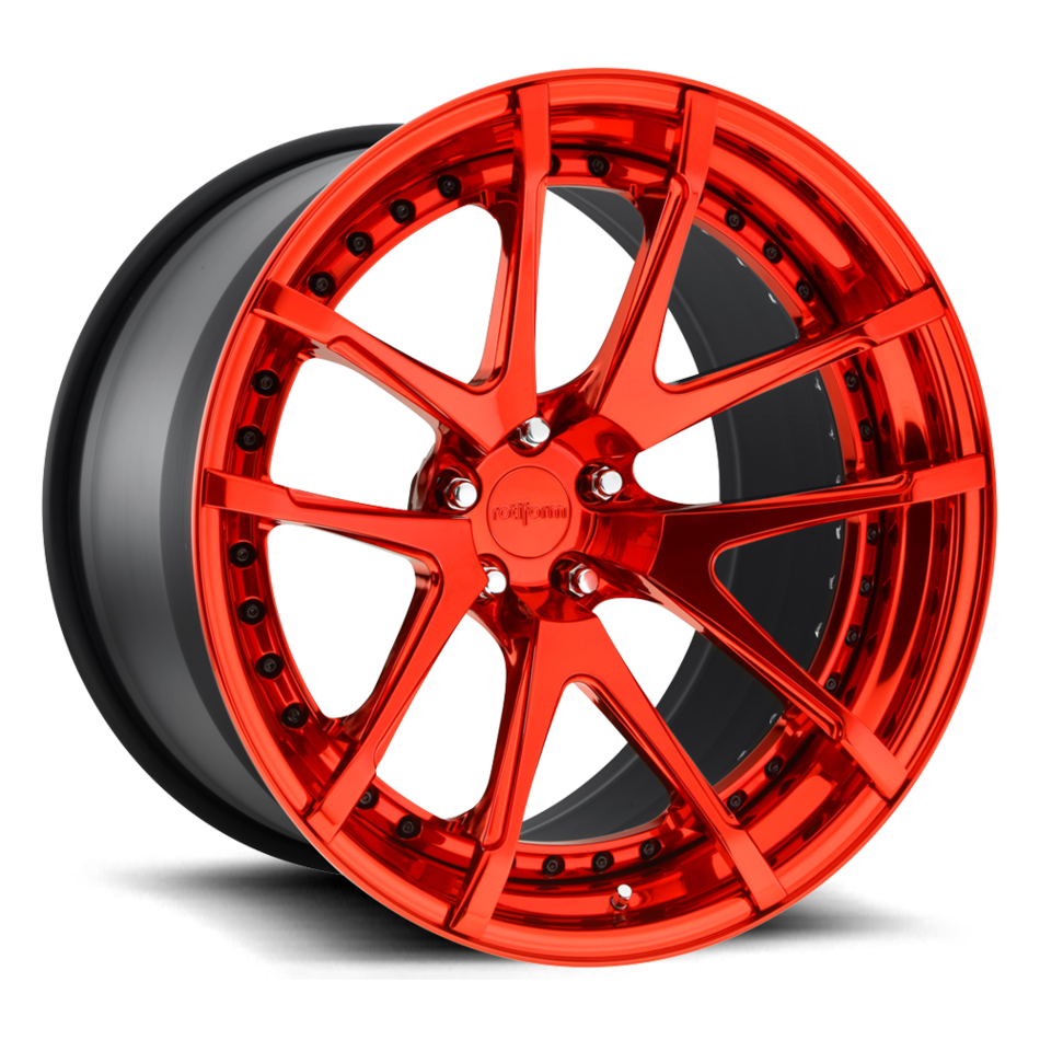 Rotiform SNA Forged Custom Hi Luster Polished Red Finish Wheels