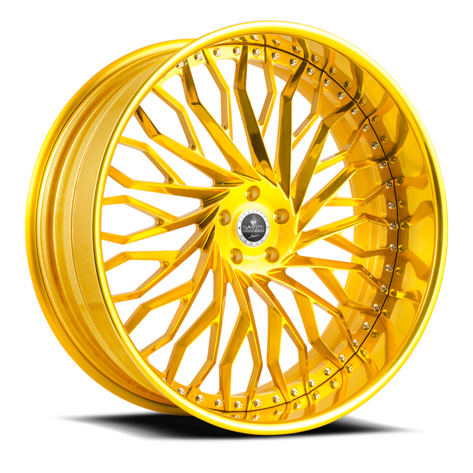 Savini Diamond Fantasia Wheels Custom Gold Finish