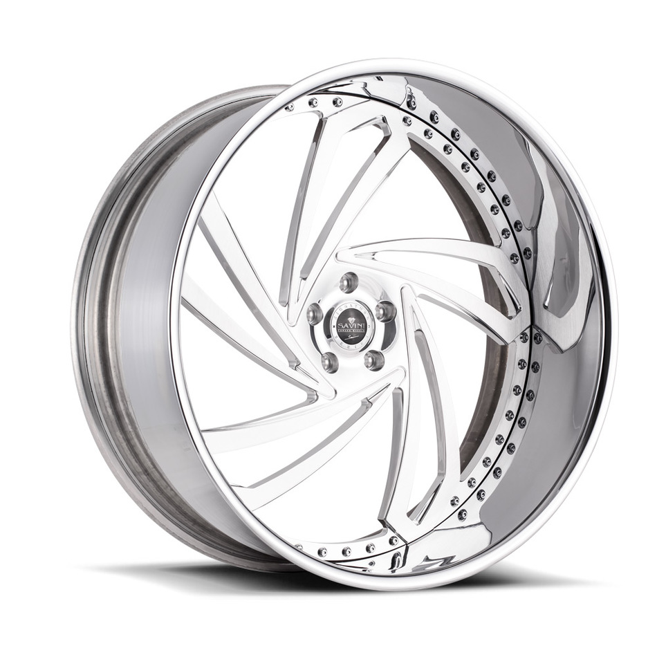 Savini Diamond Lazio Wheels - Brushed High Polish Custom Finish