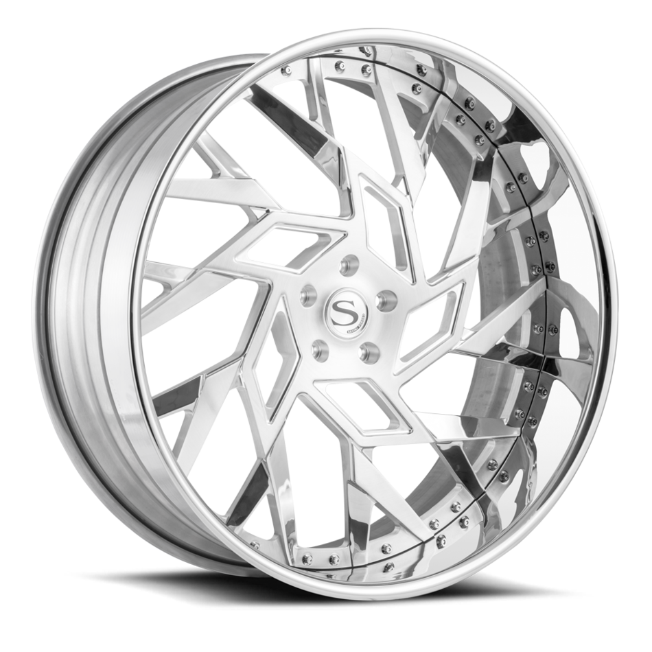 Savini Diamond Vistoso Wheels Custom Brushed with Polished Lip Finish
