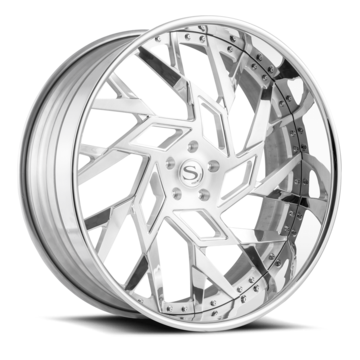 Savini Diamond Vistoso Wheels Custom Brushed with Polished Lip Finish