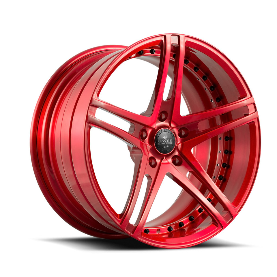 Savini Forged SV23d Red Duoblock Wheels