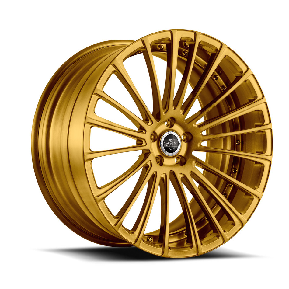 Savini Forged SV61 Wheels - Brushed Gold Custom Finish