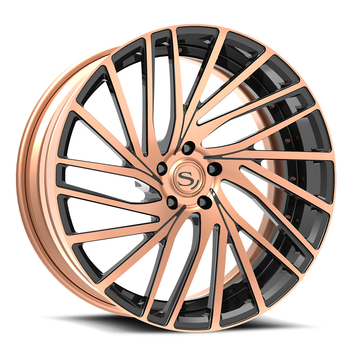 Savini Forged SV77 Wheels Rose Gold with Black Accents Finish