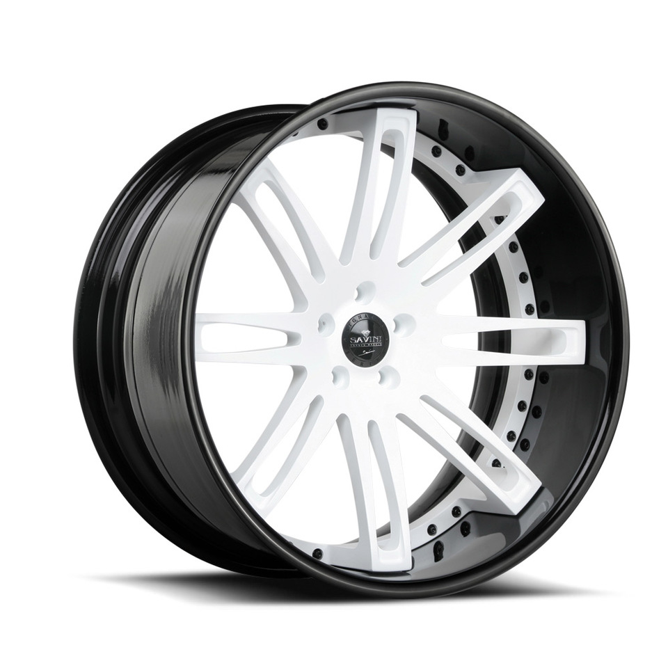 Savini Forged SV9c White and Black XC Wheels