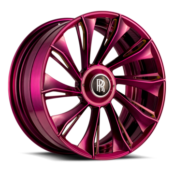 Savini SL1 Wheels in Custom Candy Pink with Yellow Accents Finish