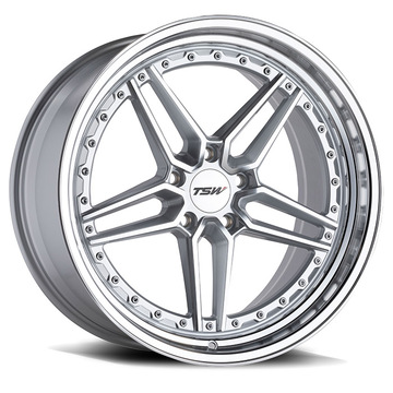 TSW Ascari Wheels Silver with Mirror Cut Face and Lip Finish 
