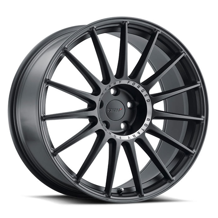 TSW Paddock Wheels Semi Gloss Black with Machined Tinted Ring Finish 