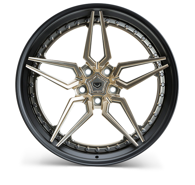 Vossen M-X1 3-Piece Wheels Custom Patina Gold Finish