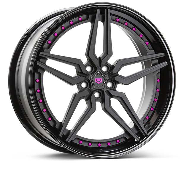Vossen M-X1 3-Piece Wheels Custom Textured Black Finish