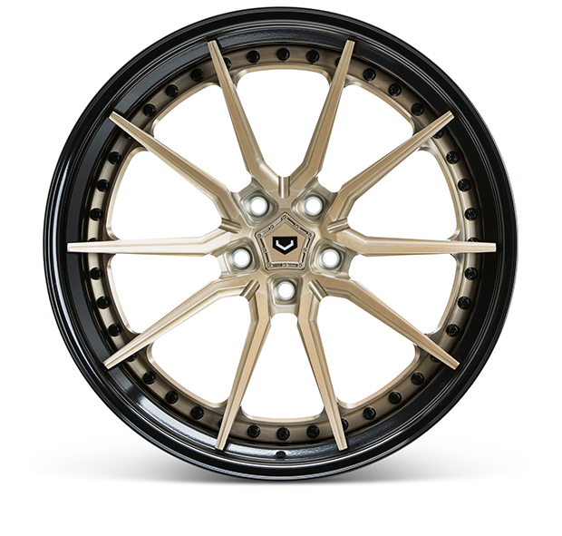 Vossen M-X2 3-Piece Wheels Custom Patina Gold Finish