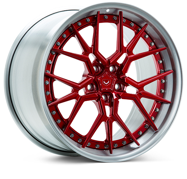 Vossen M-X3 3-Piece Wheels Custom Vossen Red Finish