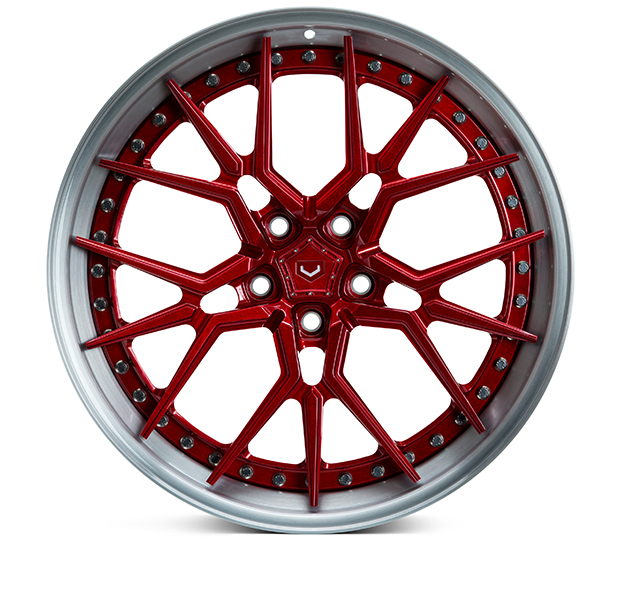 Vossen M-X3 3-Piece Wheels Custom Vossen Red Finish