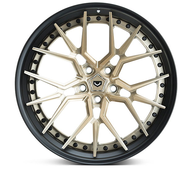 Vossen M-X3 3-Piece Wheels Custom Patina Gold Finish