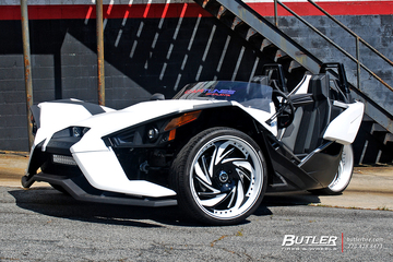 Polaris Slingshot on Custom 22in Savini Diamond Carpi Wheels