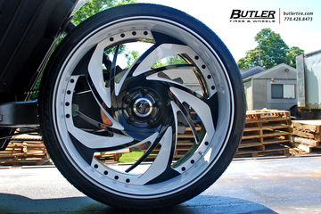 Polaris Slingshot on Custom 22in Savini Diamond Carpi Wheels