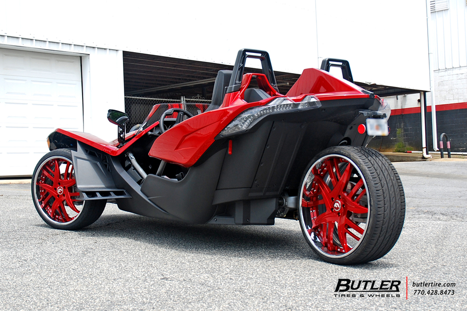 Polaris Slingshot on Custom 24in DecimoL Wheels Trending at