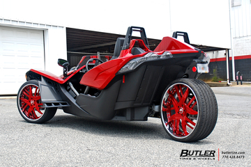 Polaris Slingshot on Custom 24in Forgiato Decimo-L Wheels