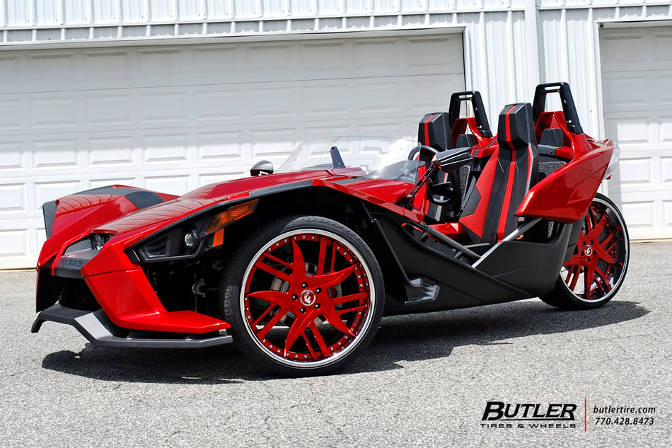 Polaris Slingshot With 24in Front 22in Rear Forgiato Decimo L Wheels And Pirelli Tires 3