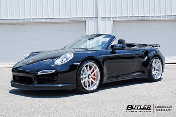Porsche 991 911 Turbo Cab on Center Lock 20in Savini SV40d Wheels