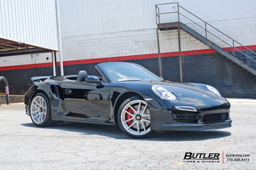 Porsche 991 911 Turbo Cab on Center Lock 20in Savini SV40d Wheels