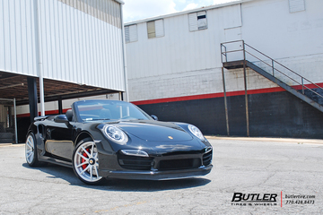 Porsche 991 911 Turbo Cab on Center Lock 20in Savini SV40d Wheels