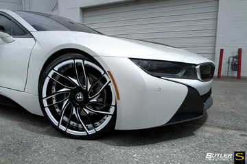 BMW i8 on Custom Painted Savini SV62d Wheels