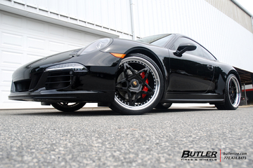 Porsche 911 Carrera GTS on custom 21in Center Lock Avant Garde F132 Wheels