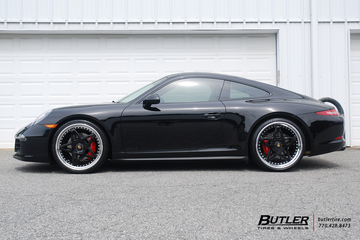 Porsche 911 Carrera GTS on custom 21in Center Lock Avant Garde F132 Wheels