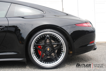 Porsche 911 Carrera GTS on custom 21in Center Lock Avant Garde F132 Wheels