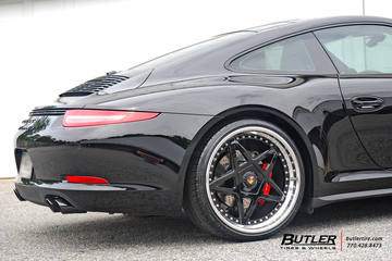 Porsche 911 Carrera GTS on custom 21in Center Lock Avant Garde F132 Wheels