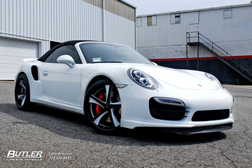Porsche 991 911 Turbo Cab on 21in Savini SV29 Wheels