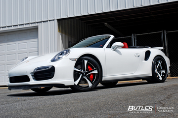 Porsche 991 911 Turbo Cab on 21in Savini SV29 Wheels