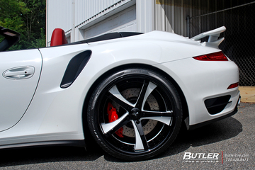 Porsche 991 911 Turbo Cab on 21in Savini SV29 Wheels