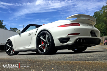 Porsche 991 911 Turbo Cab on 21in Savini SV29 Wheels