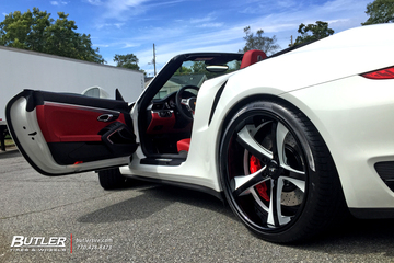 Porsche 991 911 Turbo Cab on 21in Savini SV29 Wheels