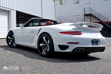 Porsche 991 911 Turbo Cab on 21in Savini SV29 Wheels