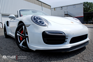 Porsche 991 911 Turbo Cab on 21in Savini SV29 Wheels
