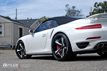 Porsche 991 911 Turbo Cab on 21in Savini SV29 Wheels
