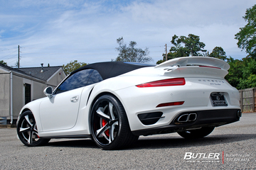Porsche 991 911 Turbo Cab on 21in Savini SV29 Wheels
