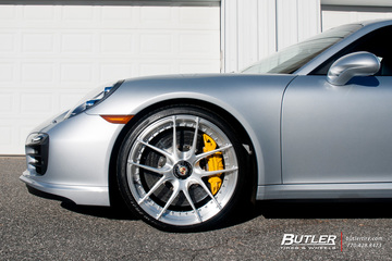 Porsche 911 Turbo S on custom 21in Center Lock Niche Targa Mono II Wheels