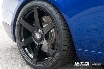 Lowered Rolls Royce Wraith on 22in AG Luxury PVT6 Wheels