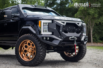 #40sNOLIFT Ford F350 Super Duty on 24in Grid Off-Road GF7 Wheels
