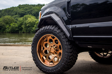 #40sNOLIFT Ford F350 Super Duty on 24in Grid Off-Road GF7 Wheels