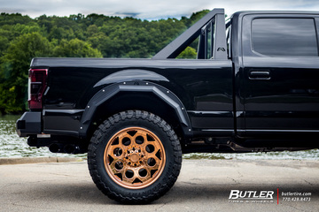 #40sNOLIFT Ford F350 Super Duty on 24in Grid Off-Road GF7 Wheels