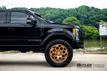 #40sNOLIFT Ford F350 Super Duty on 24in Grid Off-Road GF7 Wheels