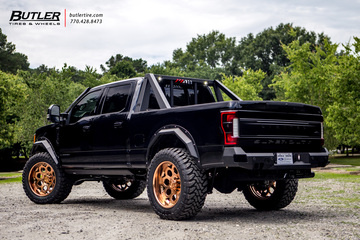 #40sNOLIFT Ford F350 Super Duty on 24in Grid Off-Road GF7 Wheels